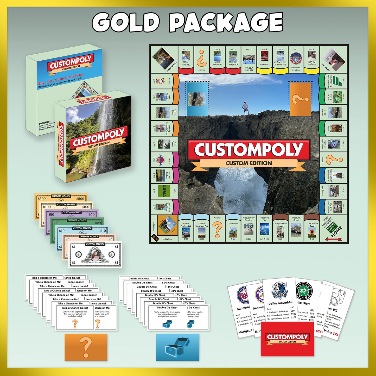 Custompoly Board Game - Classic Edition (Rounded Edge)