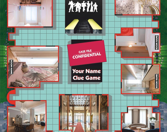 Custom Clue Board Game - Complete Game - Personalized Board Game