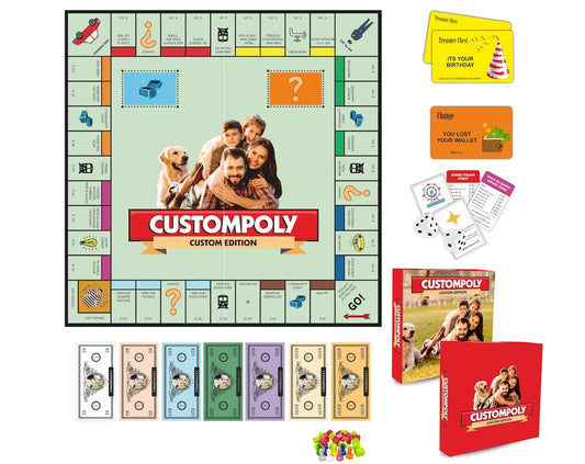 Custompoly Board Game, Complete Game: Customized Game, Personalized Board Game