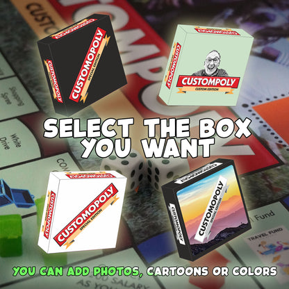 Customopoly Board Game - White Edition