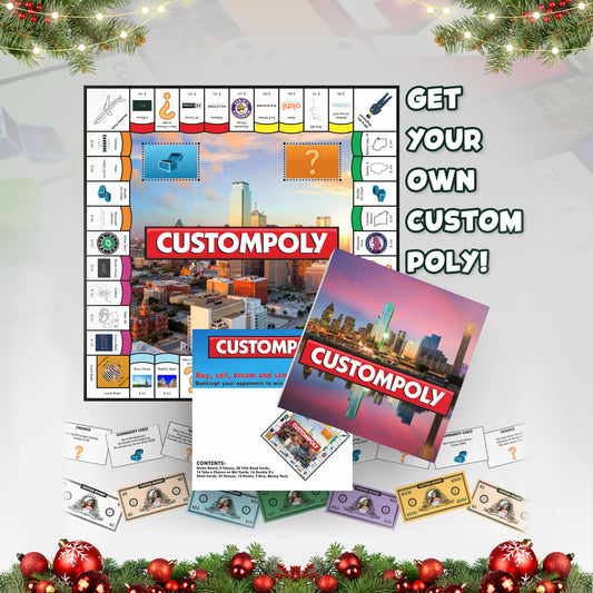 Customopoly Board Game - White Edition