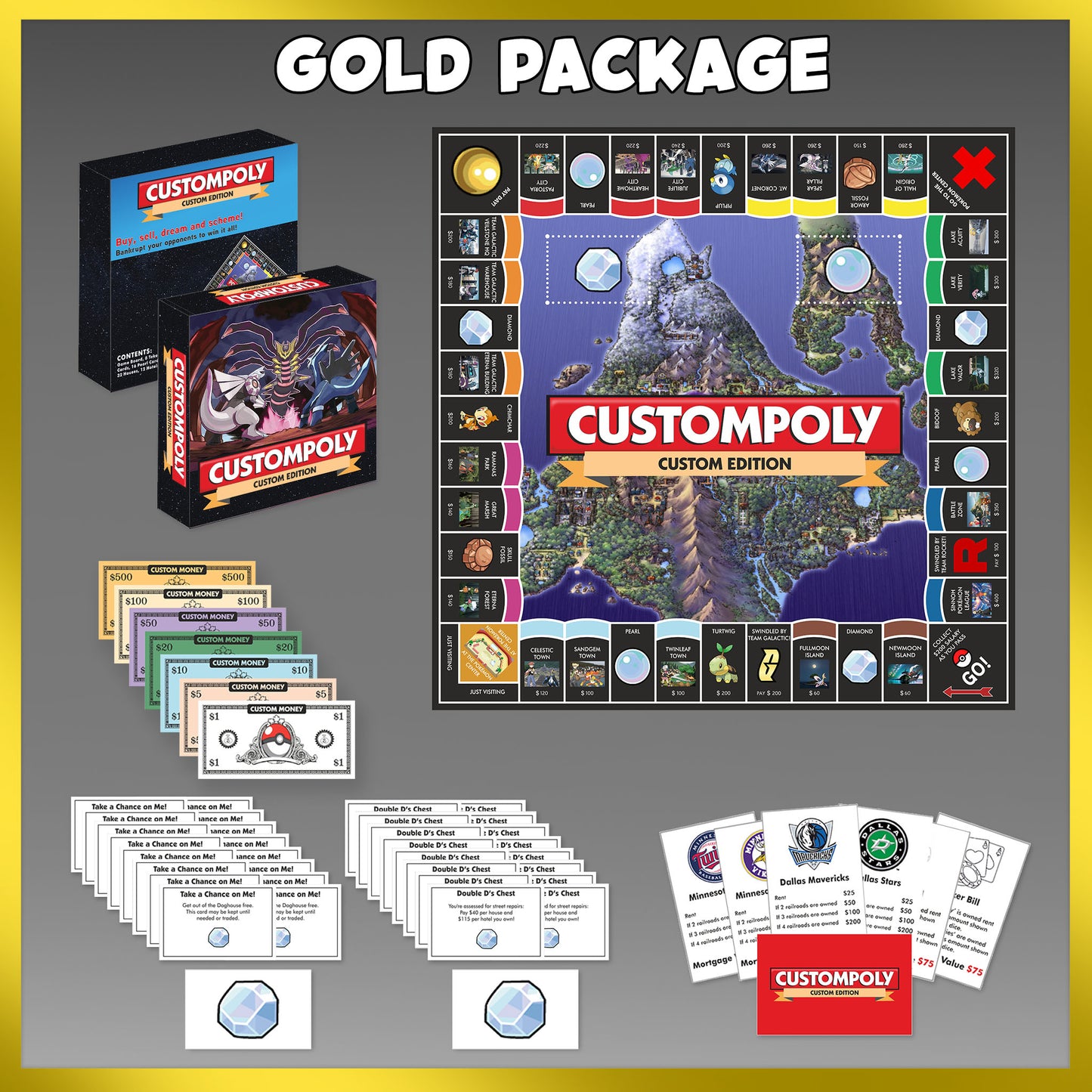 Customopoly Board Game - Black Edition