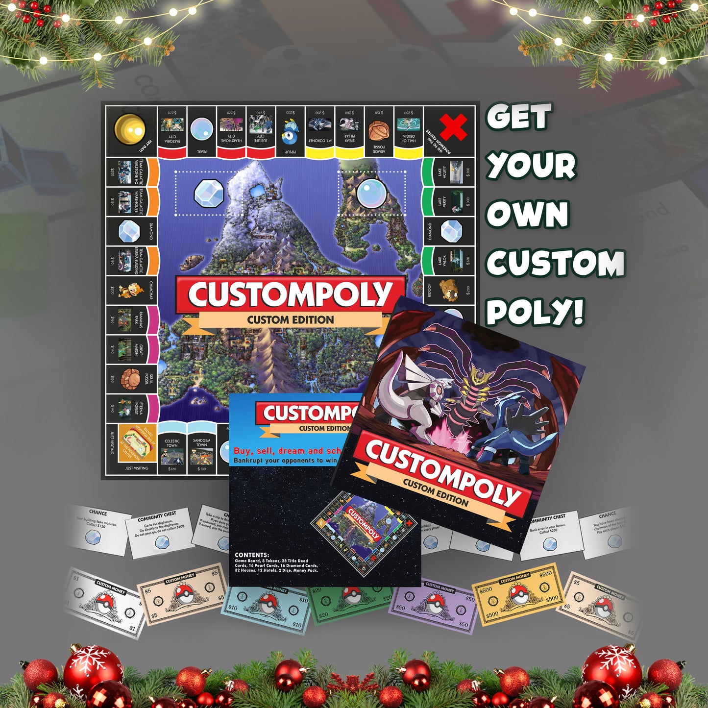 Customopoly Board Game - Black Edition
